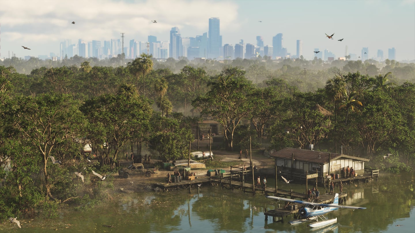 Official GTA VI screenshot of the Grassrivers wetlands